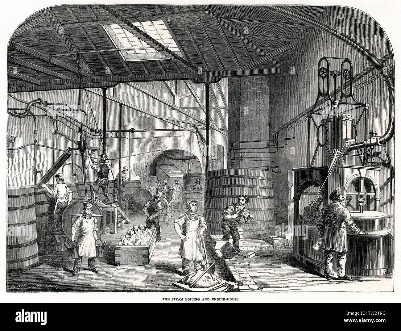 Price's Patent Candle Company's Works 1849 Stockfoto