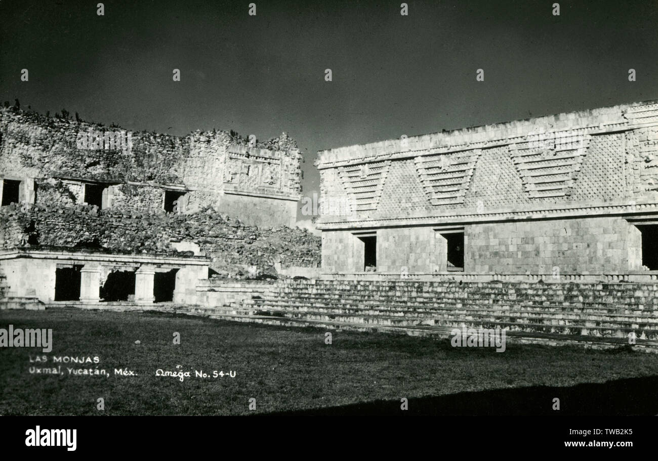 Las Monjas - Uxmal, Yucatan, Mexiko Stockfoto