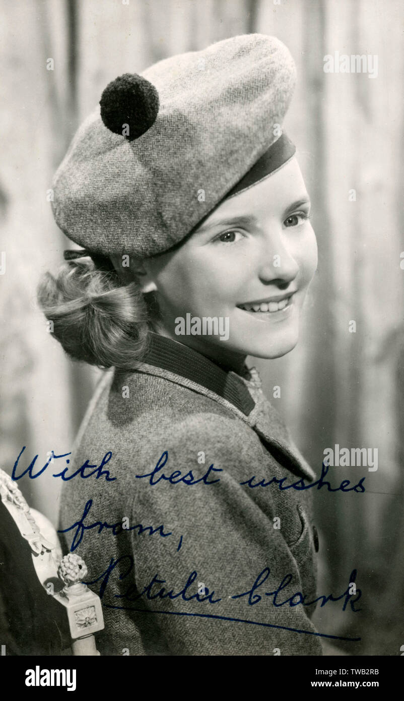 Petula Clark (1932) - britische Sängerin, Schauspielerin und Komponist. Bild ca. 1946 rund 13 Jahre alt. Datum: ca. 1946 Stockfoto