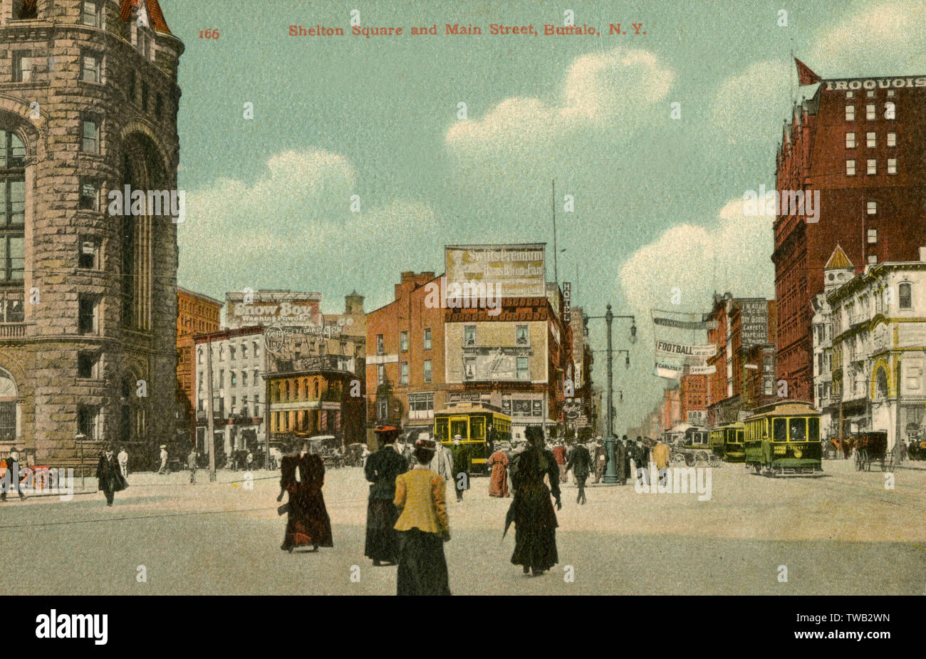 Shelton Square und Main Street, Buffalo, NY State, USA Stockfoto