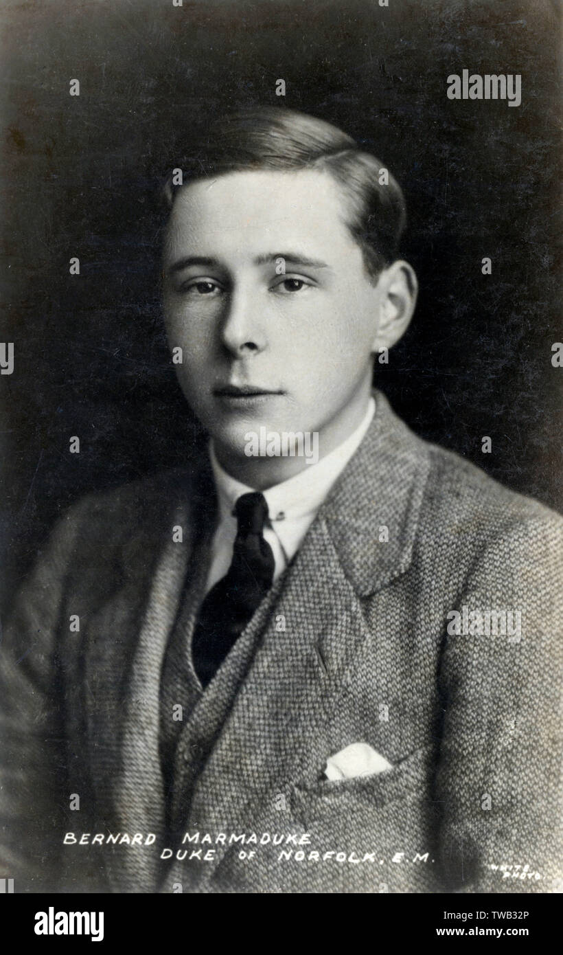 Bernard Marmaduke Fitzalan-Howard, 16.. Herzog von Norfolk Stockfoto