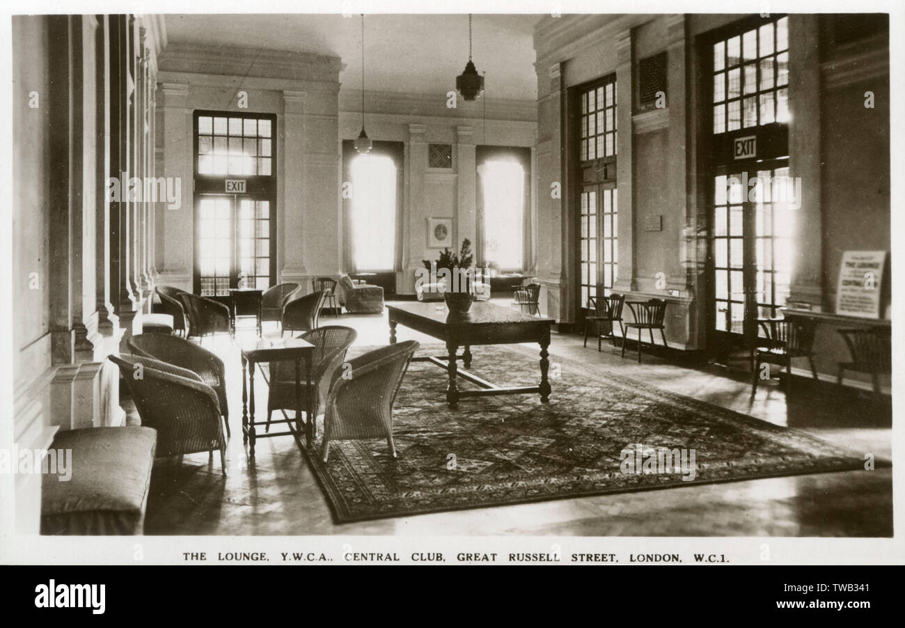 YWCA - Central Club - Great Russell Street, London Stockfoto