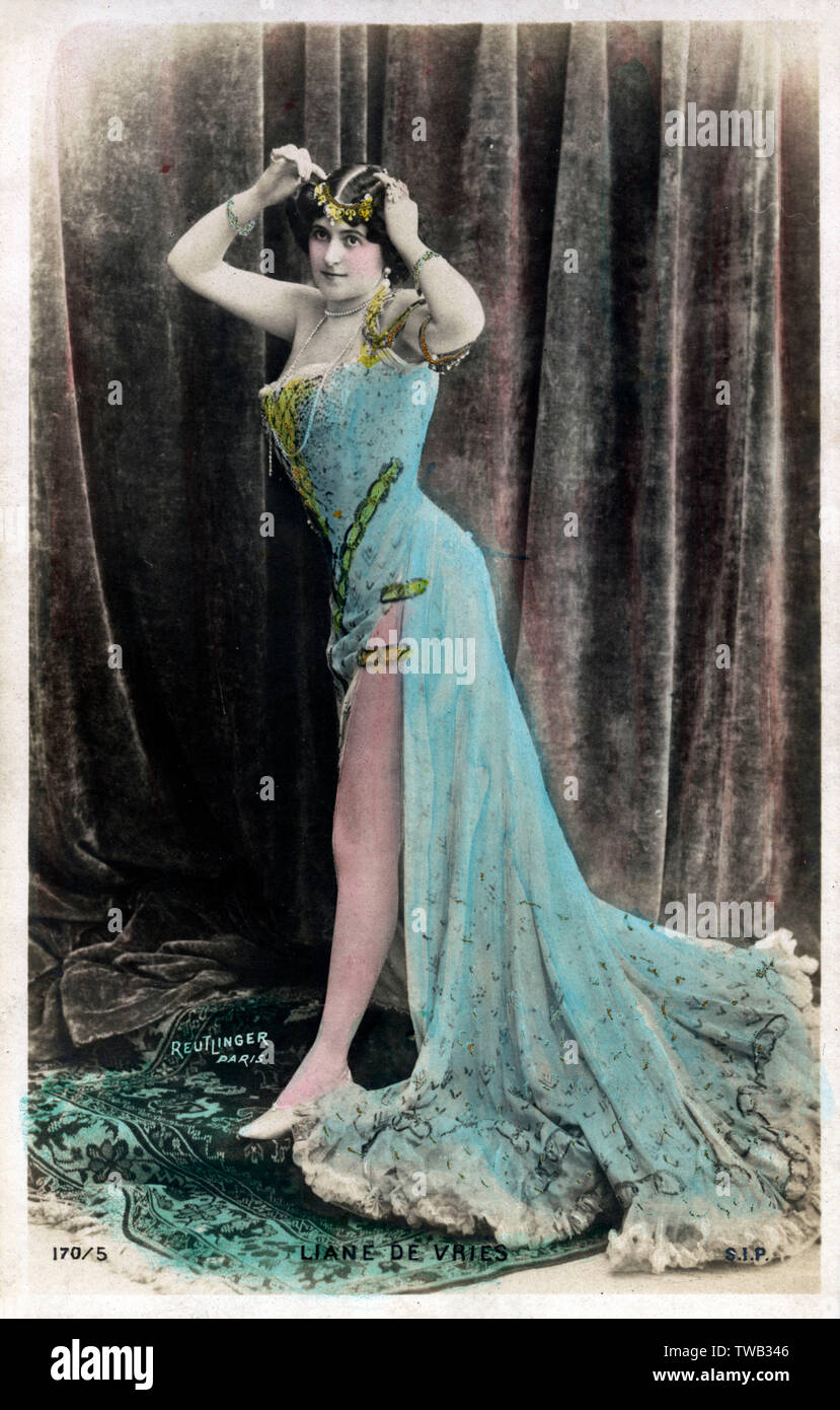 Lianne de Vries - Bühnenschauspielerin der französischen Belle Epoque Stockfoto