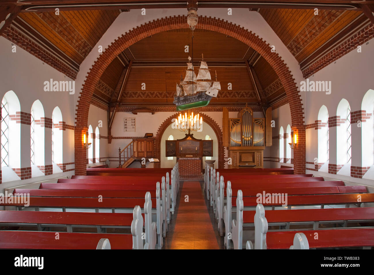 Deutschland, Schleswig-Holstein, Band in Wittduen auf Insel Amrum, Nordseeküste. Stockfoto