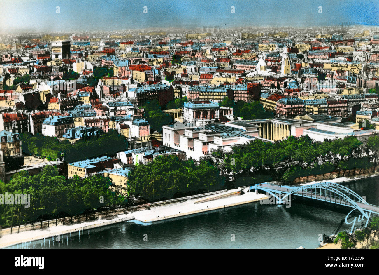 Paris, Frankreich - Panorama von Paris vom Eiffelturm Stockfoto