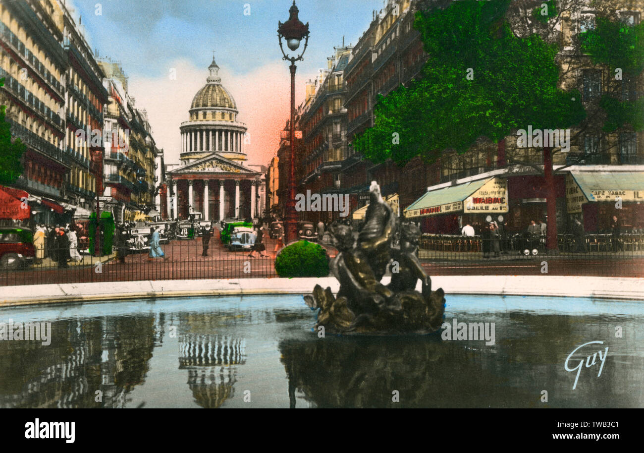 Paris, Frankreich - Rue Soufflot und Pantheon Stockfoto