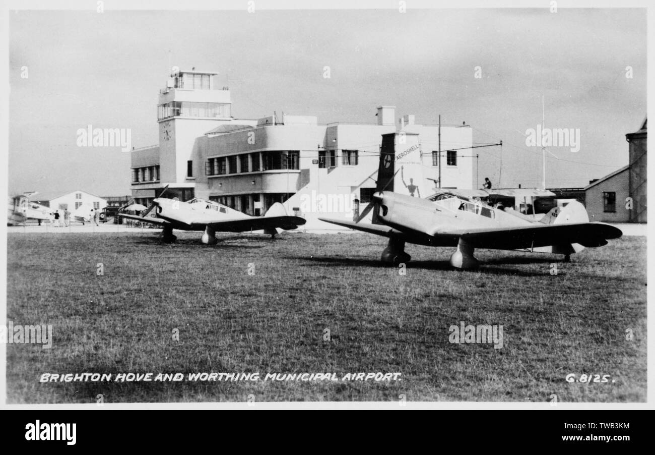 Brighton, Hove & Amp; Worthing Municipal Airport, Sussex. Datum: ca. 1930 s Stockfoto