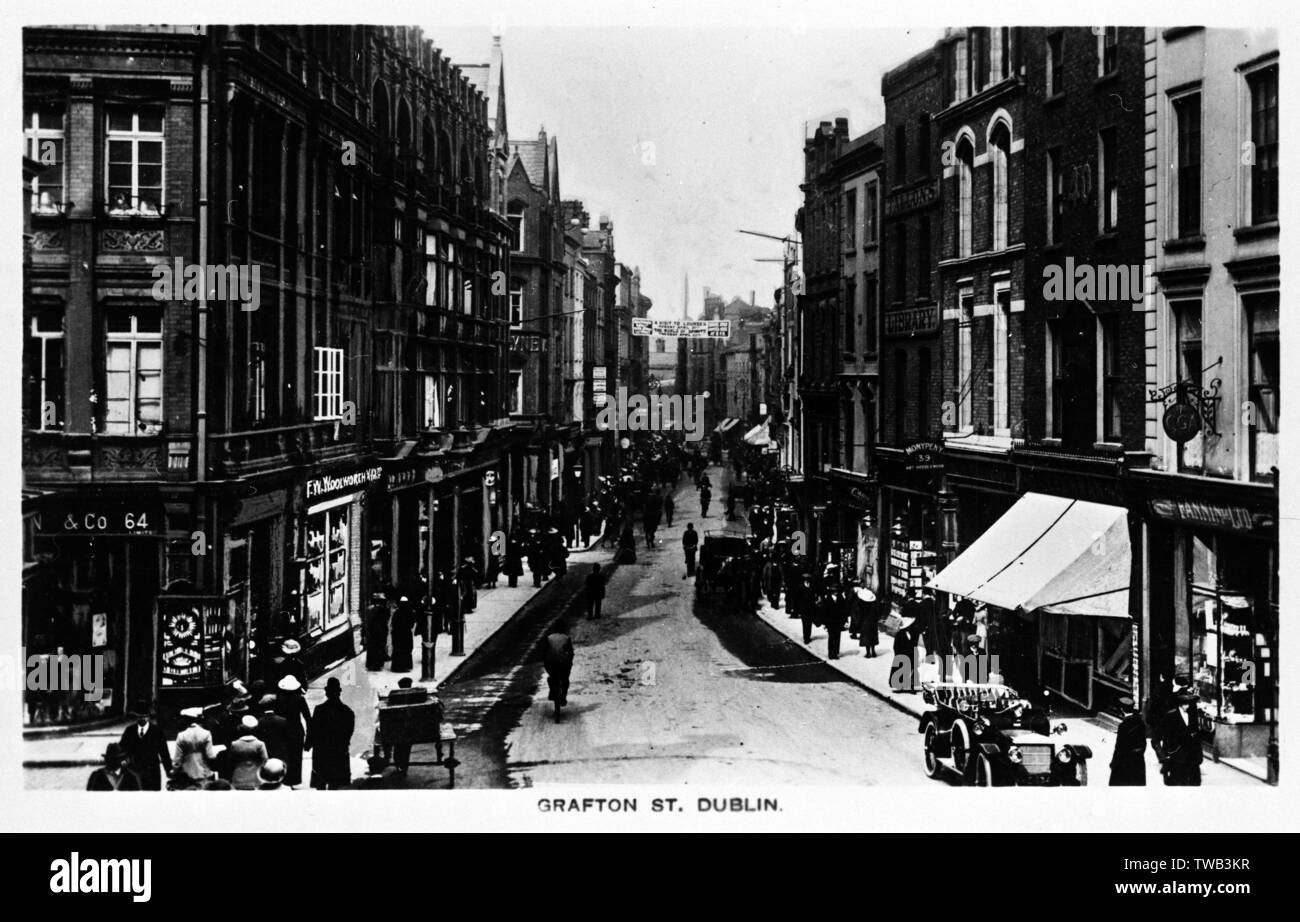 Blick auf Grafton Street, Dublin, Irland Stockfoto