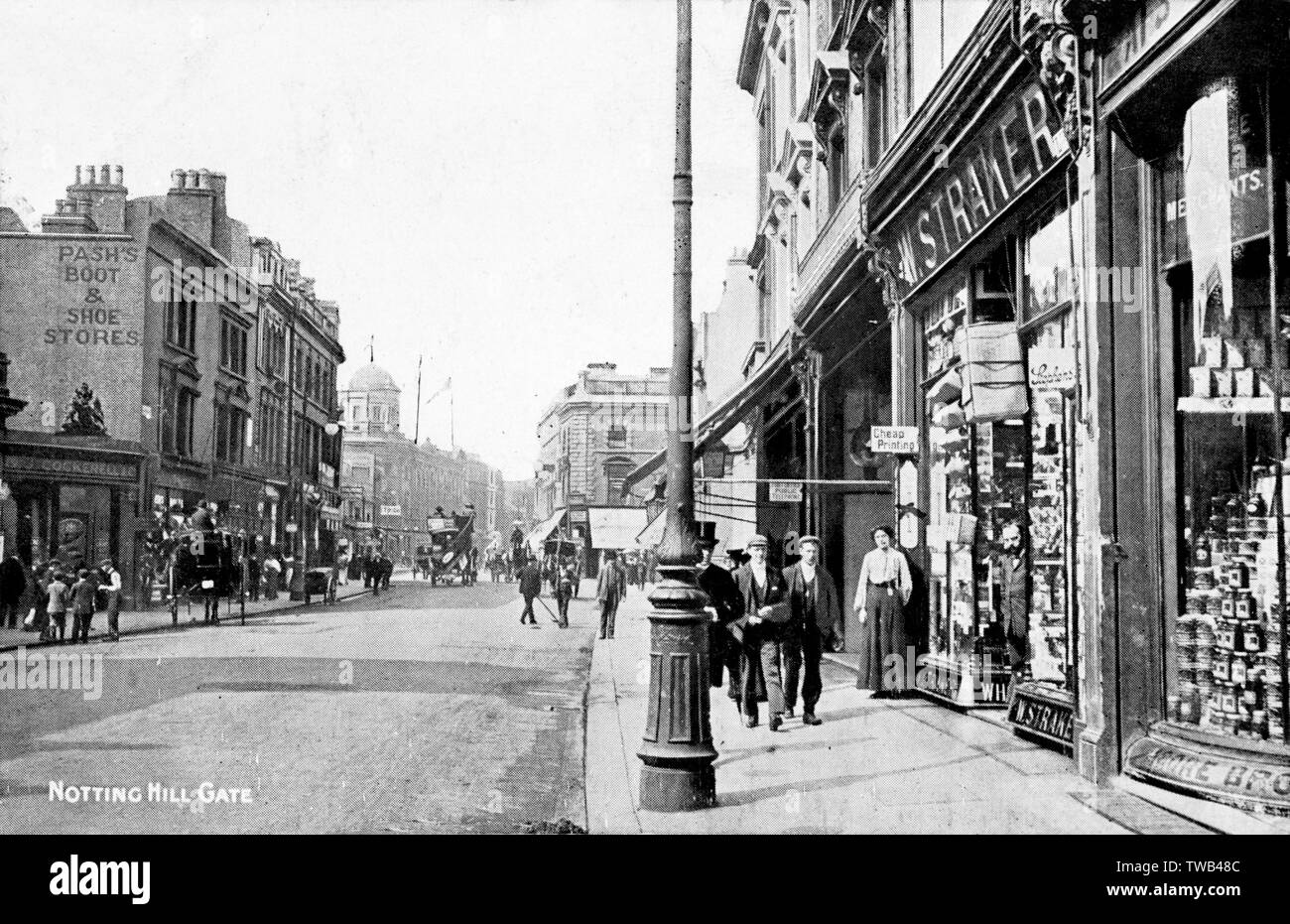 High Street, Notting Hill Gate, West London Stockfoto