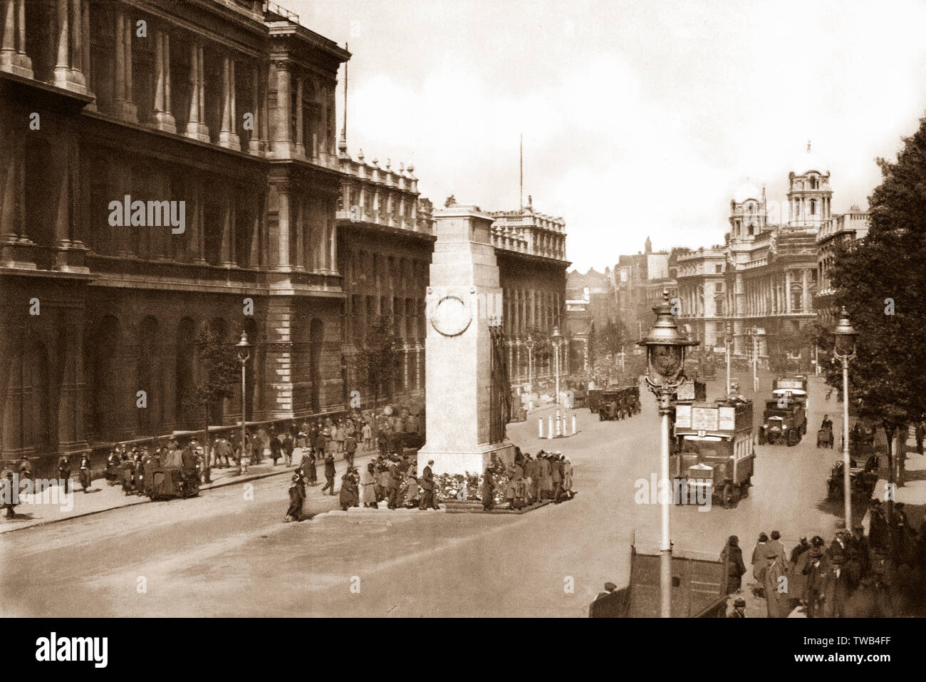 Das Ehrenmal, Whitehall, London, UK, ca 1920 Stockfoto