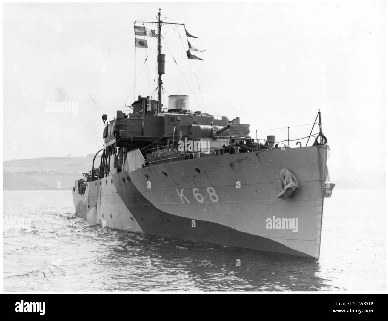 HMS Jonquil, Britisches Blumencorvette, WW2 Stockfoto