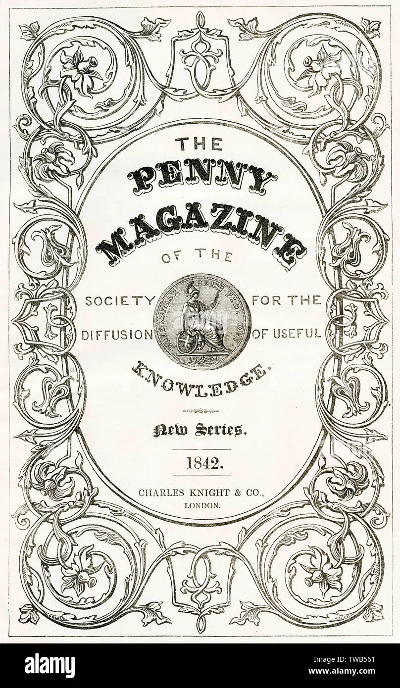 Titelseite, The Penny Magazine of the SDUK, 1842 Stockfoto