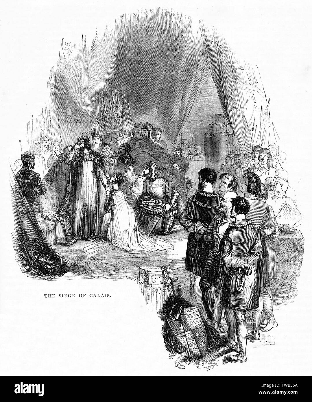 Belagerung von Calais durch König Edward III., 100 Jahre Krieg Stockfoto