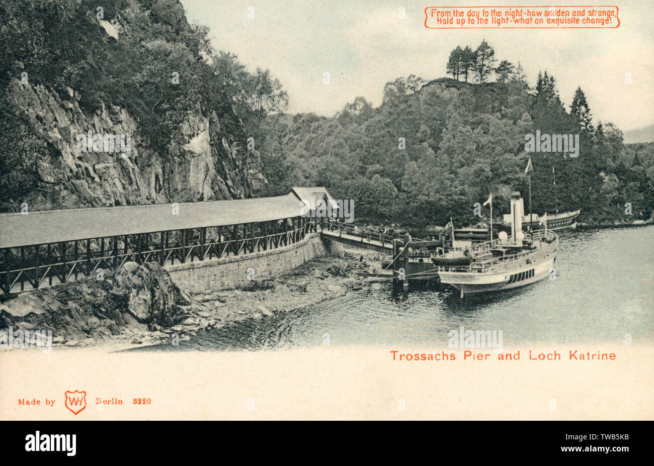 Der Trossachs Pier und Loch Katrine Stockfoto