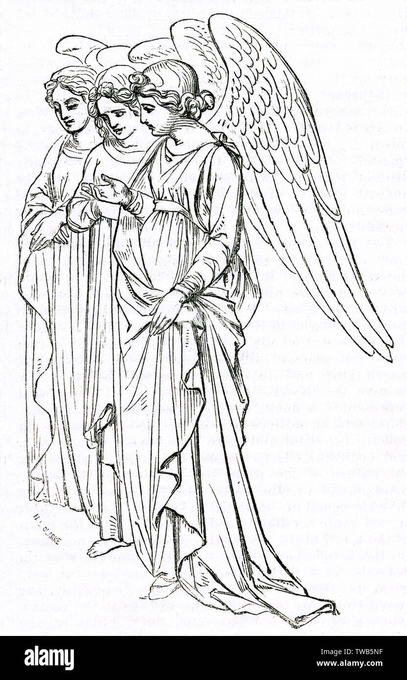 Detail der Engel von Ghiberti an den Tauftüren von Florenz Stockfoto