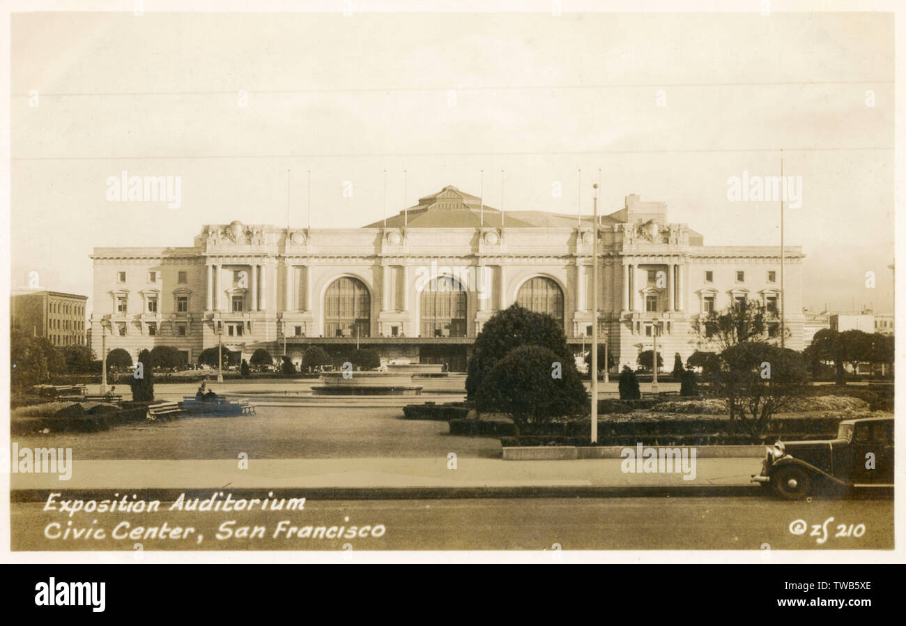 Civic Centre, San Francisco, USA - Exposition Auditorium Stockfoto