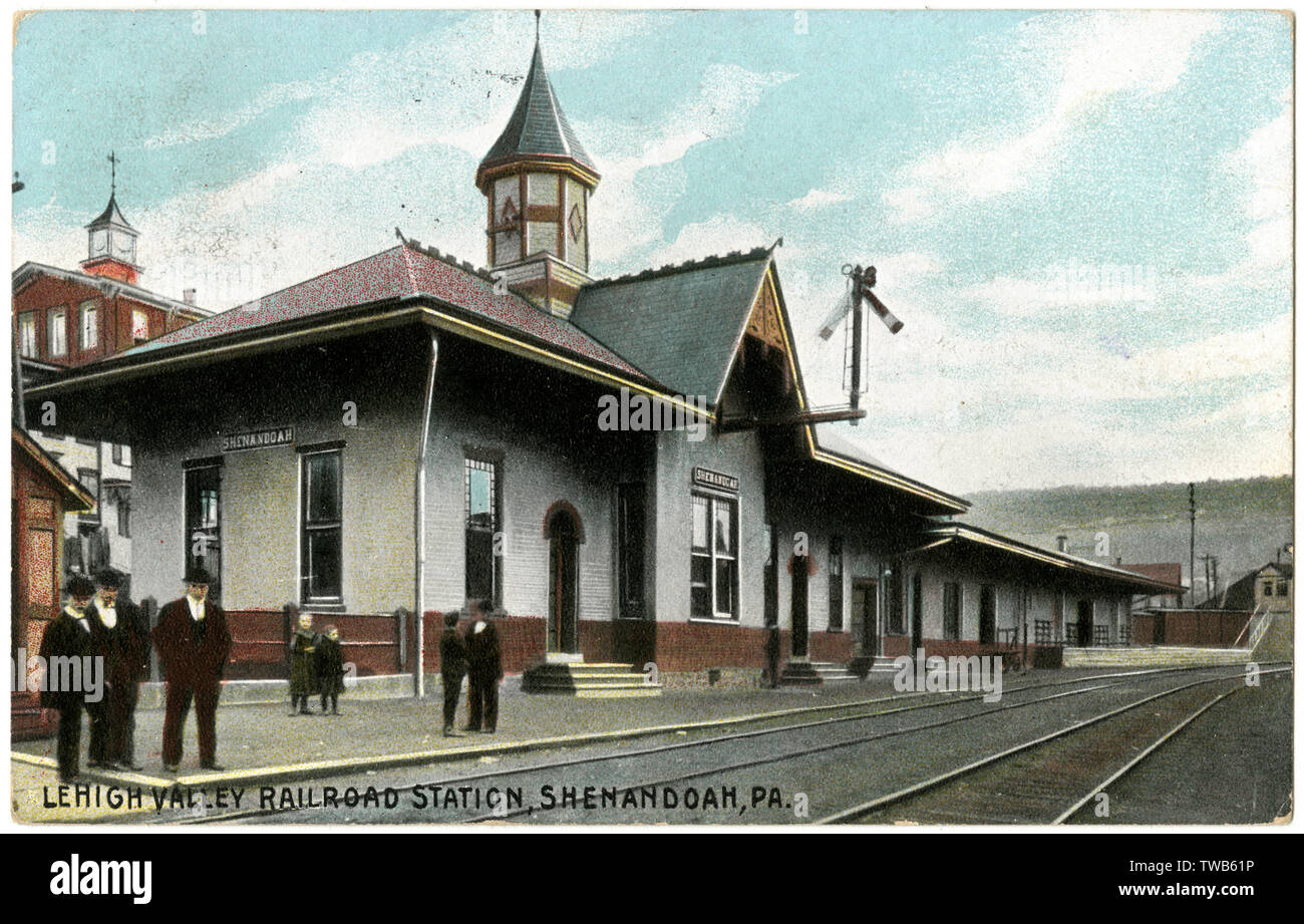 Lehigh Valley Railroad Station, Shenandoah, PA, USA Stockfoto