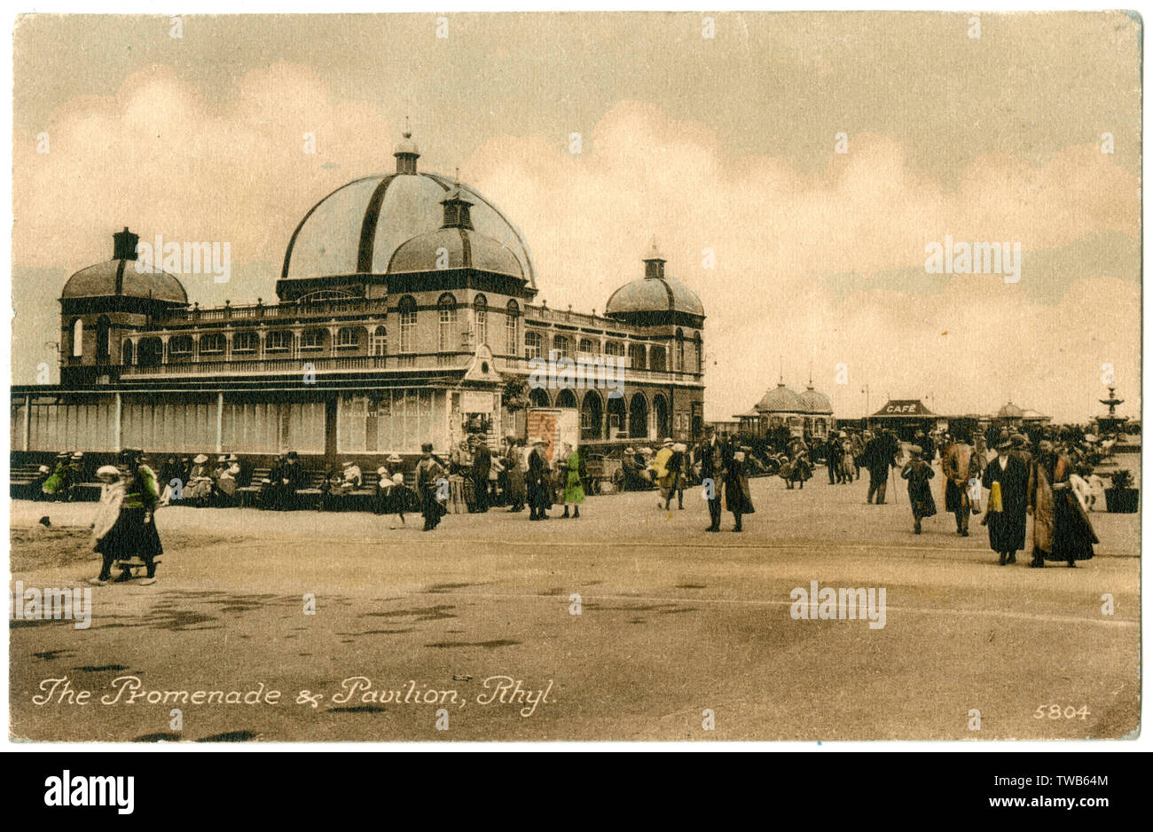 Promenade und Pavillon, Rhyl, Nordwales Stockfoto