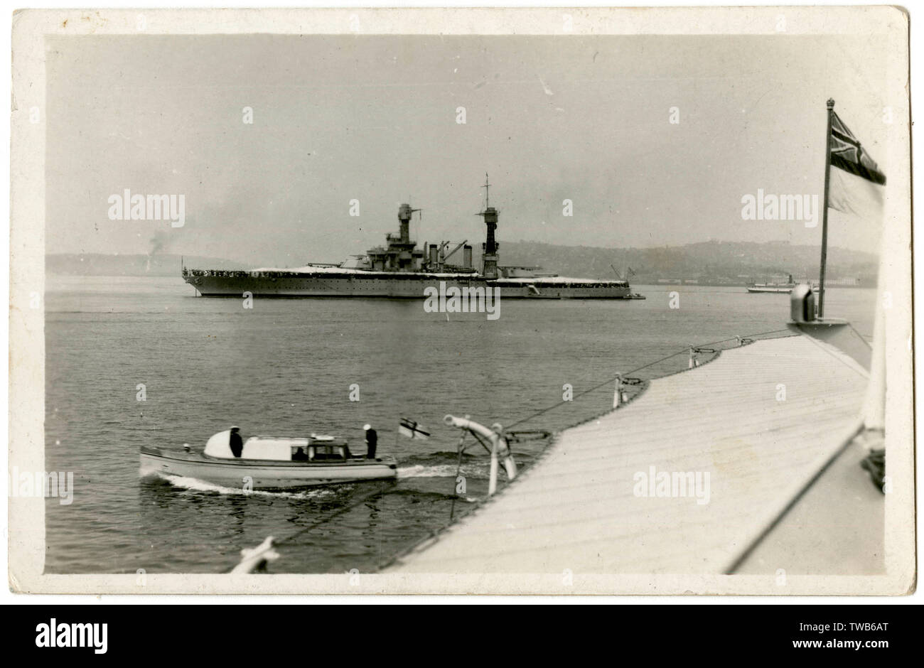 USS Maryland, amerikanisches Schlachtschiff, Hafen von Seattle Stockfoto