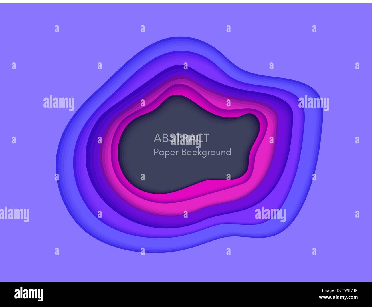 Abstract im 3D-Hintergrund mit papercut Formen. Papier Design, Vektor kreative trendy Abbildung. Stock Vektor