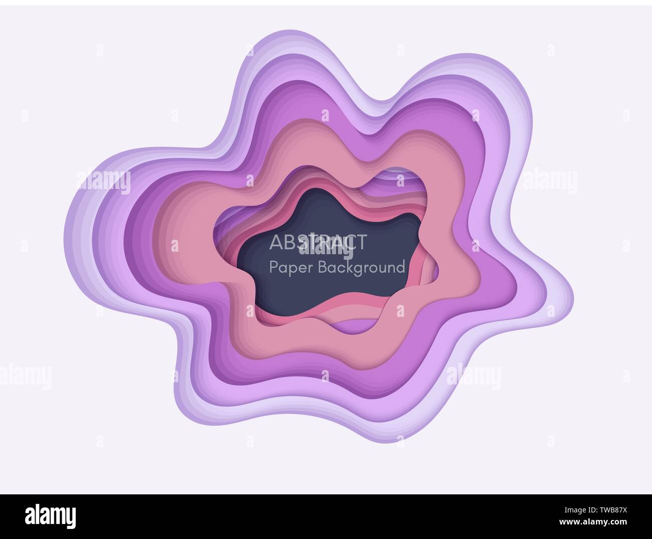 Abstract im 3D-Hintergrund mit papercut Formen. Papier Design, Vektor kreative trendy Abbildung. Stock Vektor