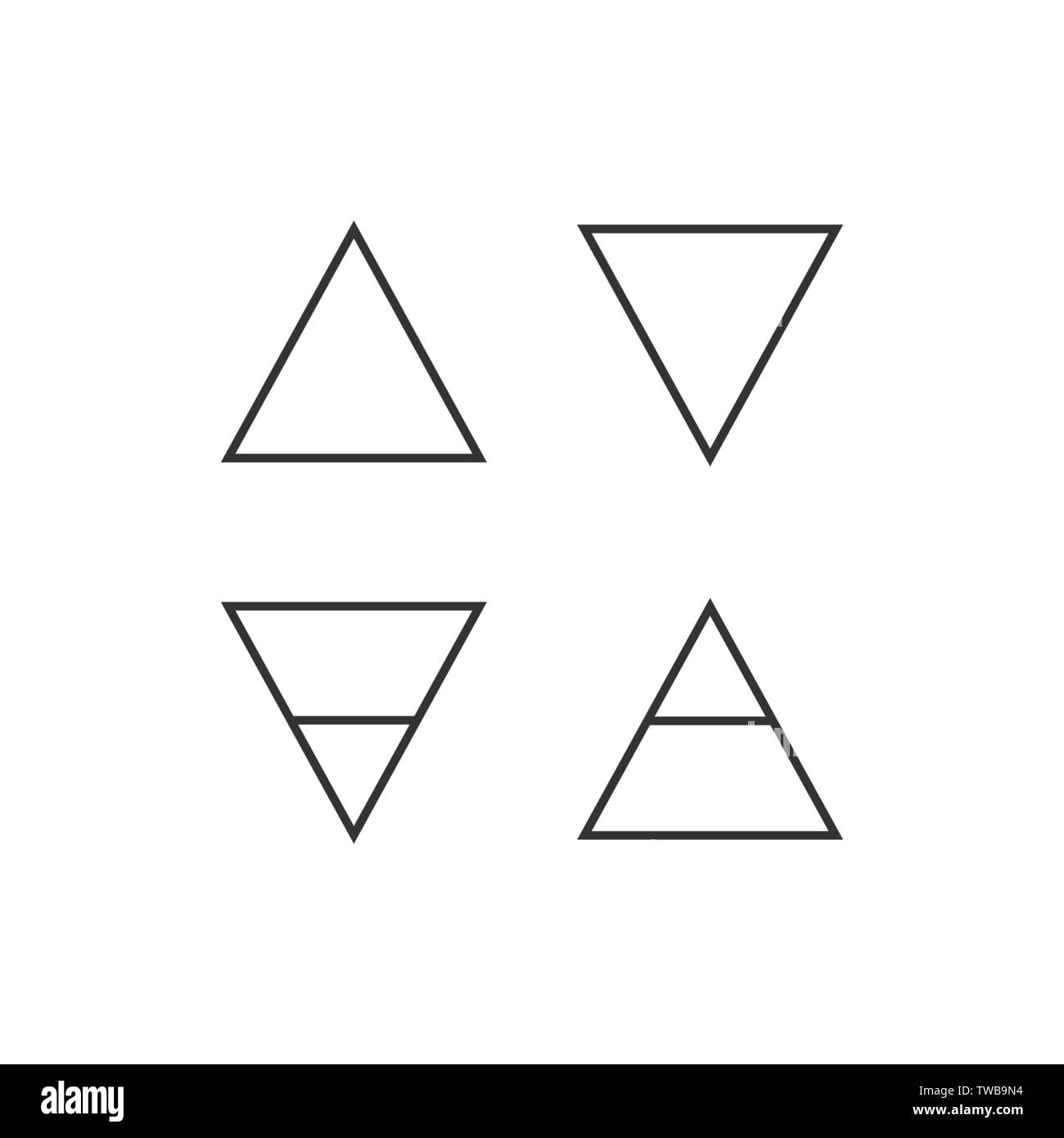 Vier Elemente Symbol. Vector Illustration, flache Bauweise Stock Vektor