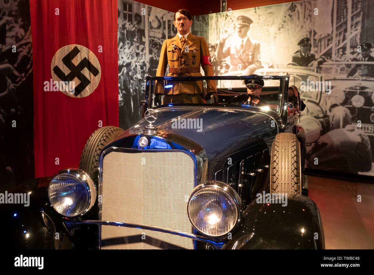 USA Massachusetts MA Museen American Heritage Museum in Hudson MA Museum für Verkehr und militärische Rüstung Adolf Hitler Stockfoto