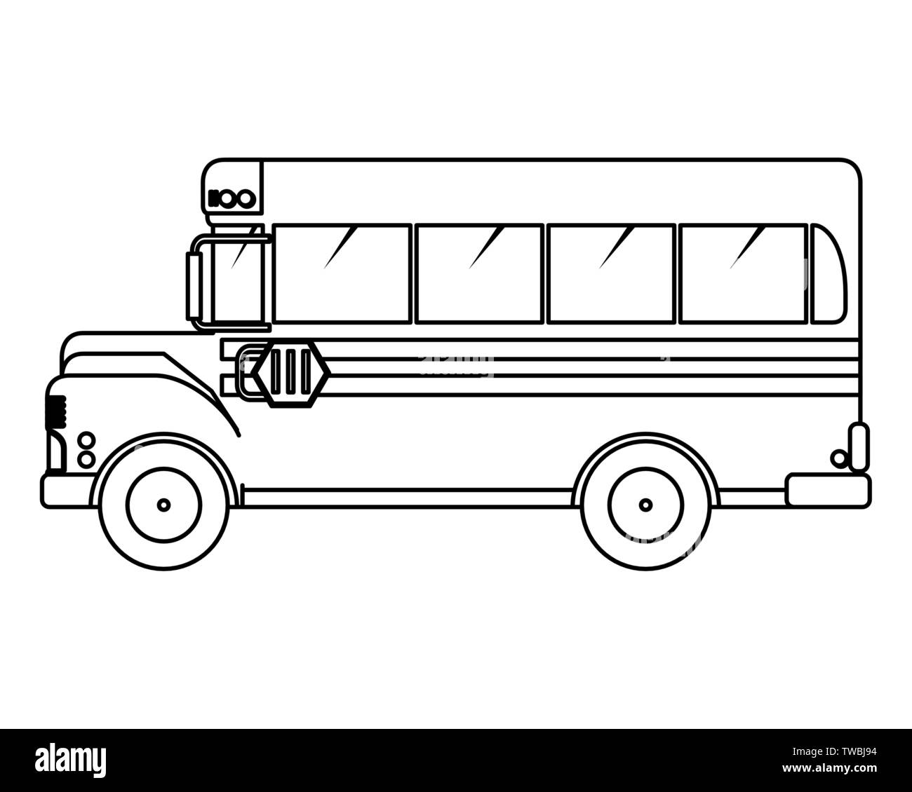 Schulbus-Verkehr isolierten Symbol Stock Vektor