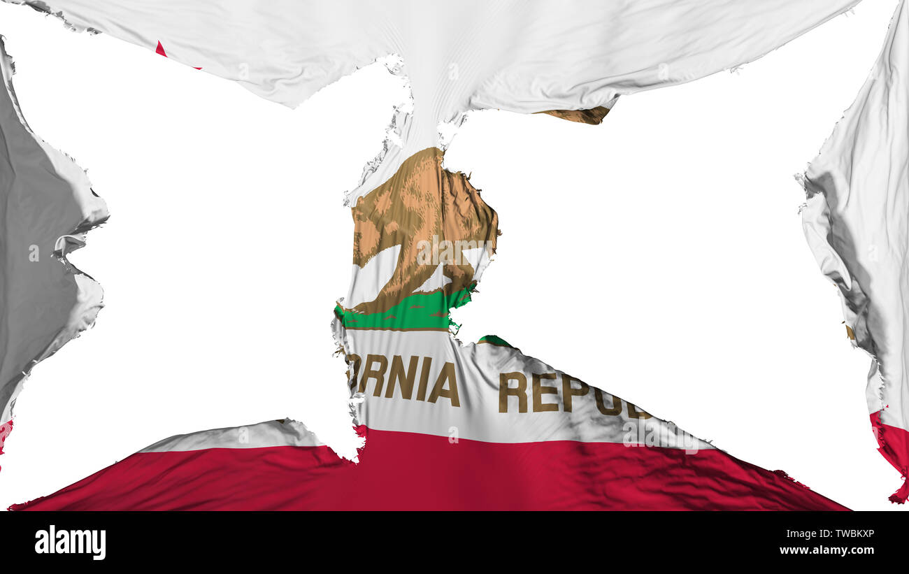 Zerstört die California State Flag Stockfoto