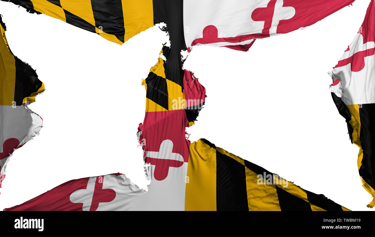 Zerstört Maryland State Flag Stockfoto