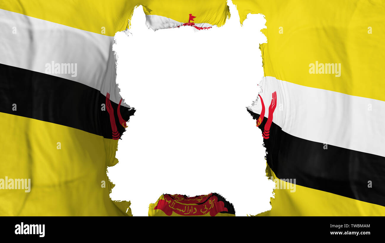 Rip Brunei flying Flag Stockfoto