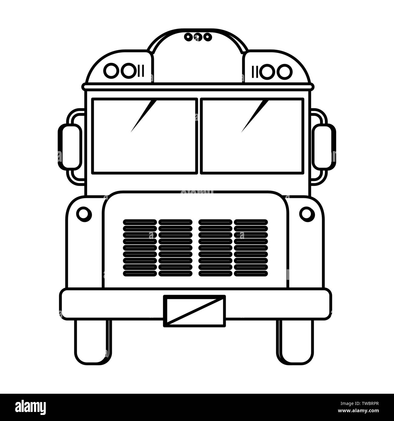 Schulbus-Verkehr isolierten Symbol Stock Vektor