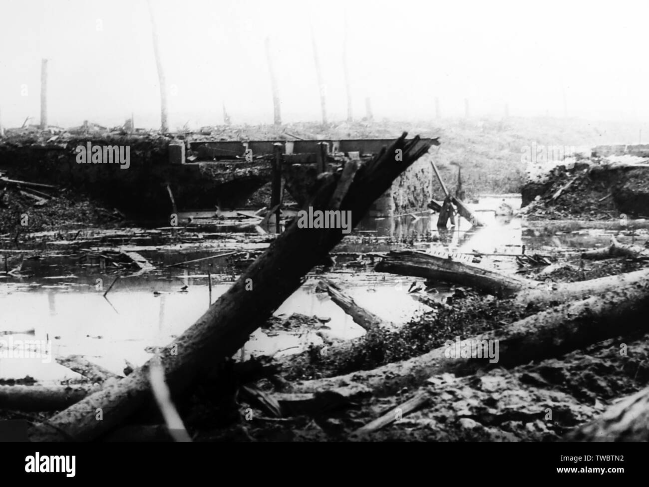 Schlacht von Ypern Canal an Boesinge Boesinghe, 6. August 1917 Stockfoto