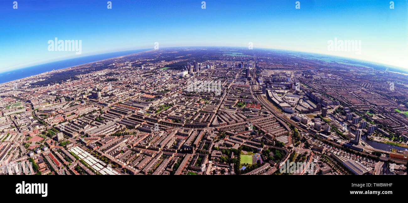 Panorama Antenne von Den Haag, Niederlande Stockfoto