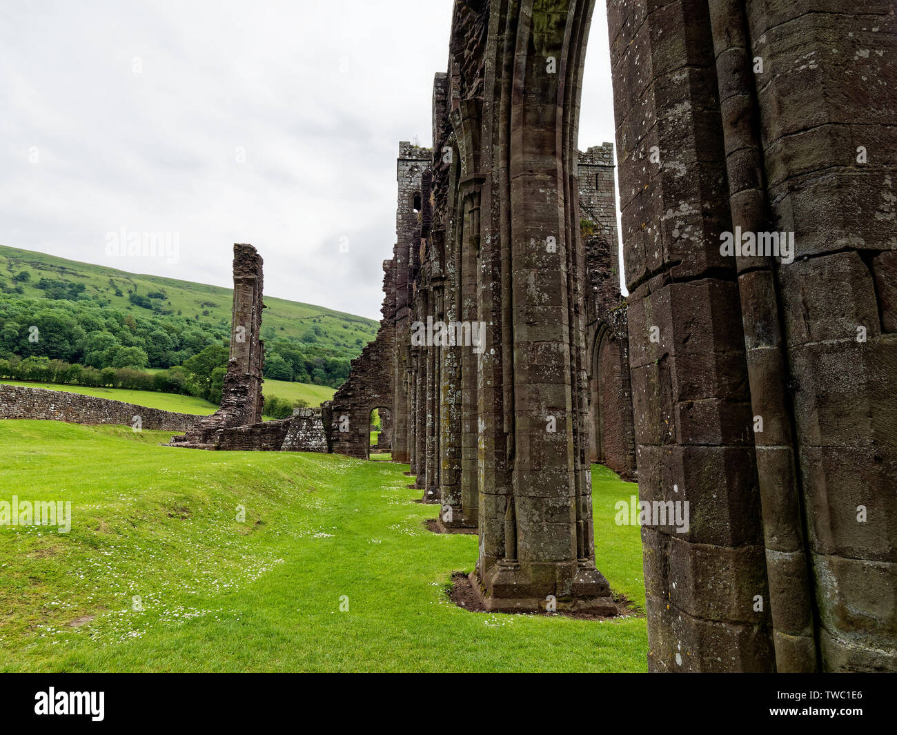 LLanthony Valley, Abergavenny, Wales, Großbritannien Stockfoto