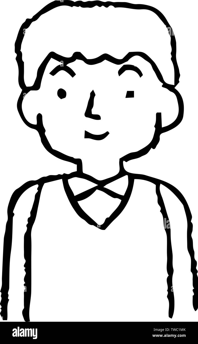 Dies ist ein anschauliches Beispiel für die Illustration der Männer unterschiedlichen Alters. Stock Vektor