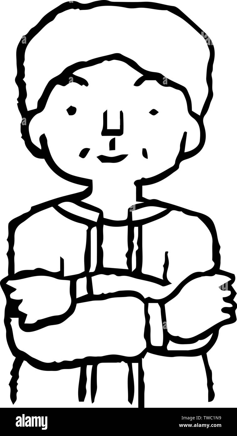 Dies ist ein anschauliches Beispiel für die Illustration der Männer unterschiedlichen Alters. Stock Vektor