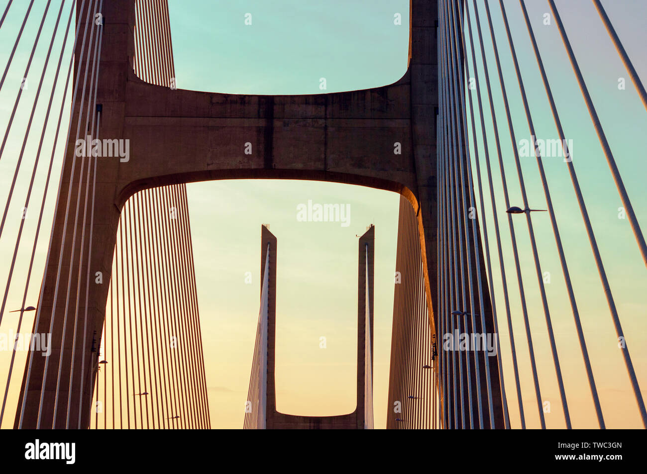 Vasco da Gama Brücke Stockfoto