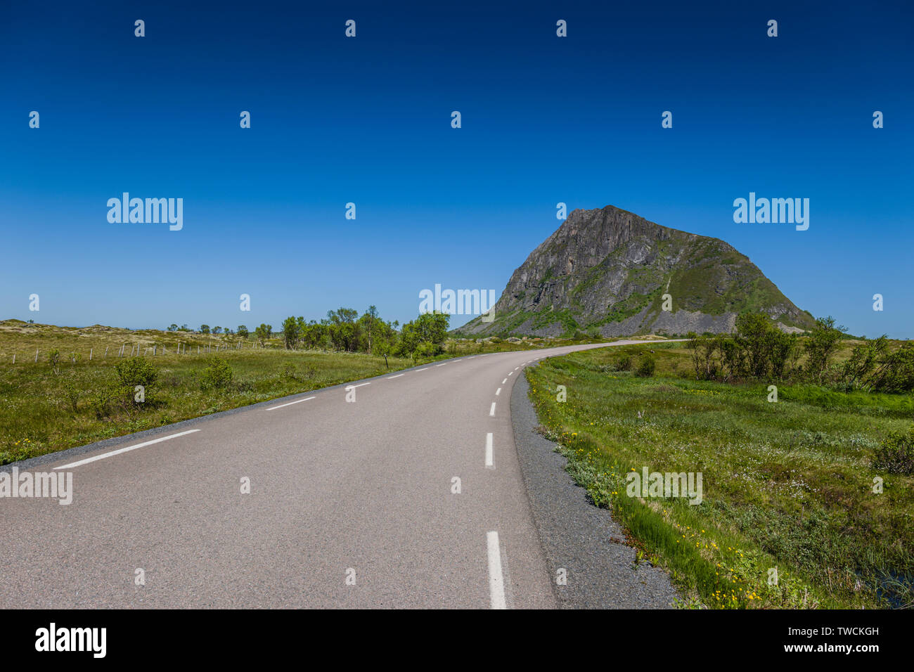 Gimsoya, Lofoten, Norwegen Stockfoto