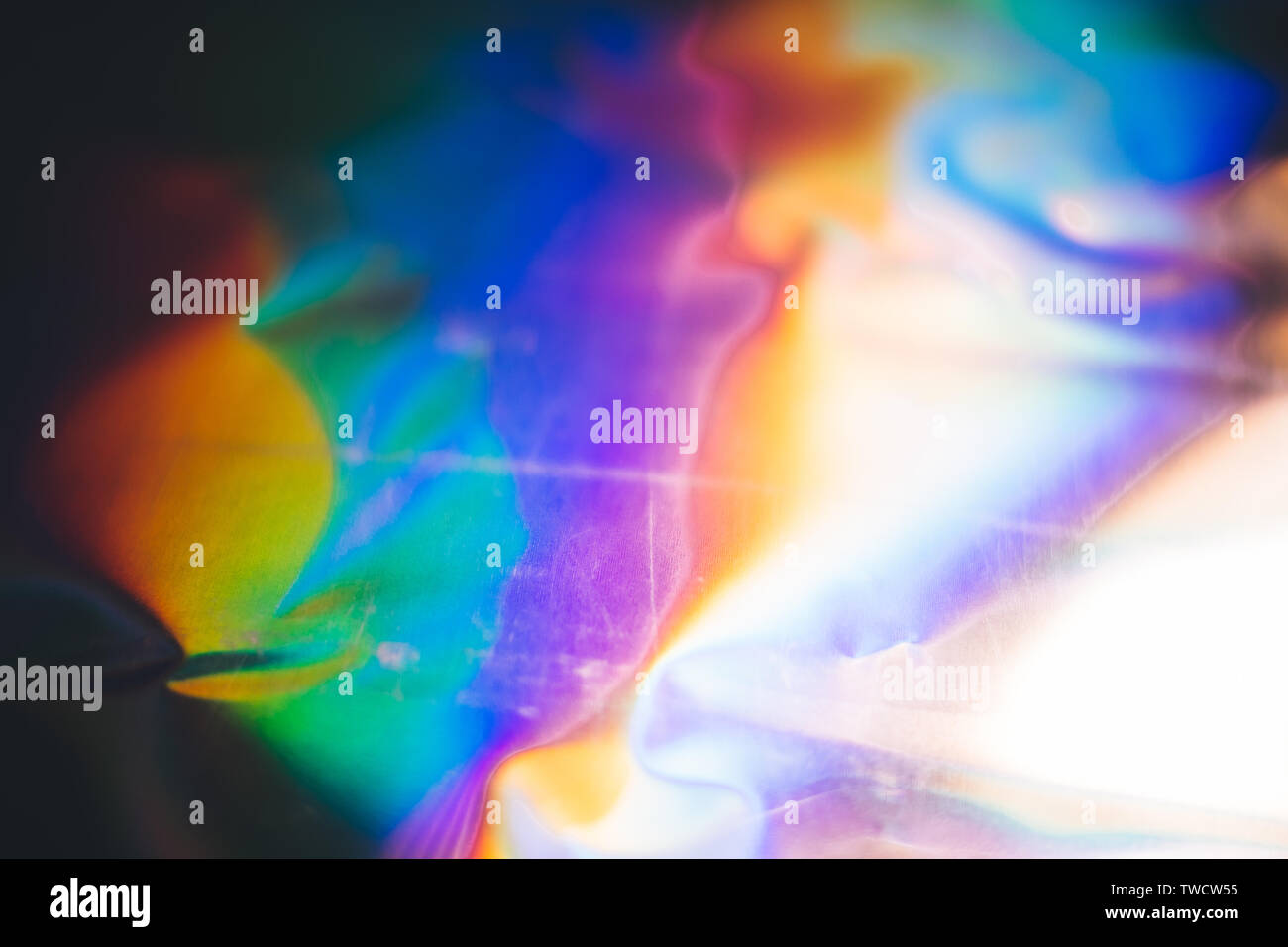 Holografische Folie abstrakte Rainbow helle Design Hintergrund Stockfoto