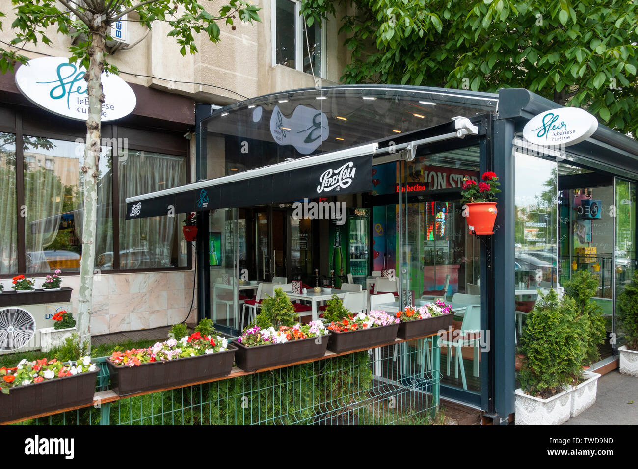 La Sfeir, ein Libanesisches Restaurant im Zentrum von Bukarest, București, Rumänien Stockfoto