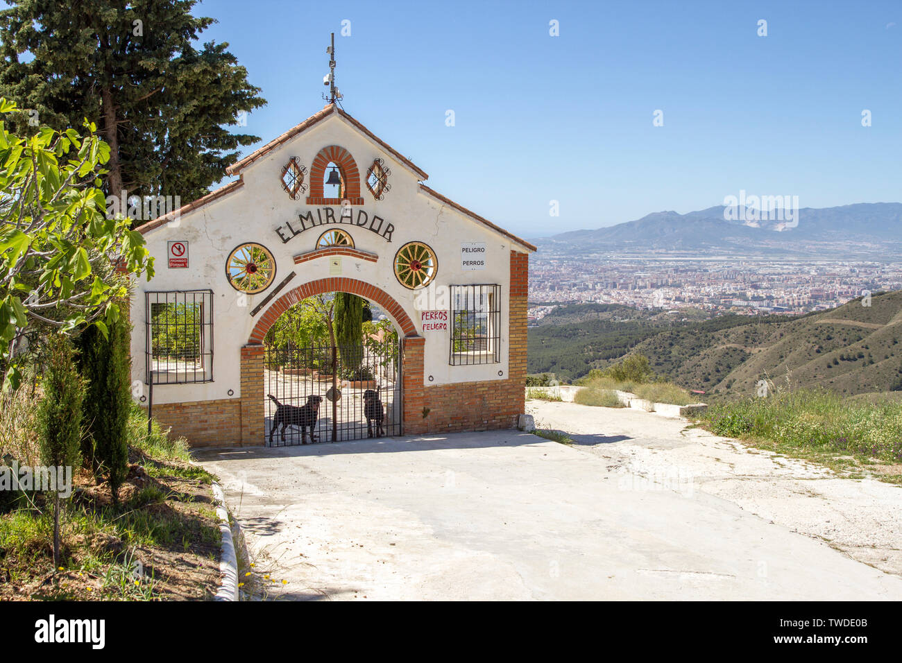 Berge rund um Malaga Spanien Stockfoto