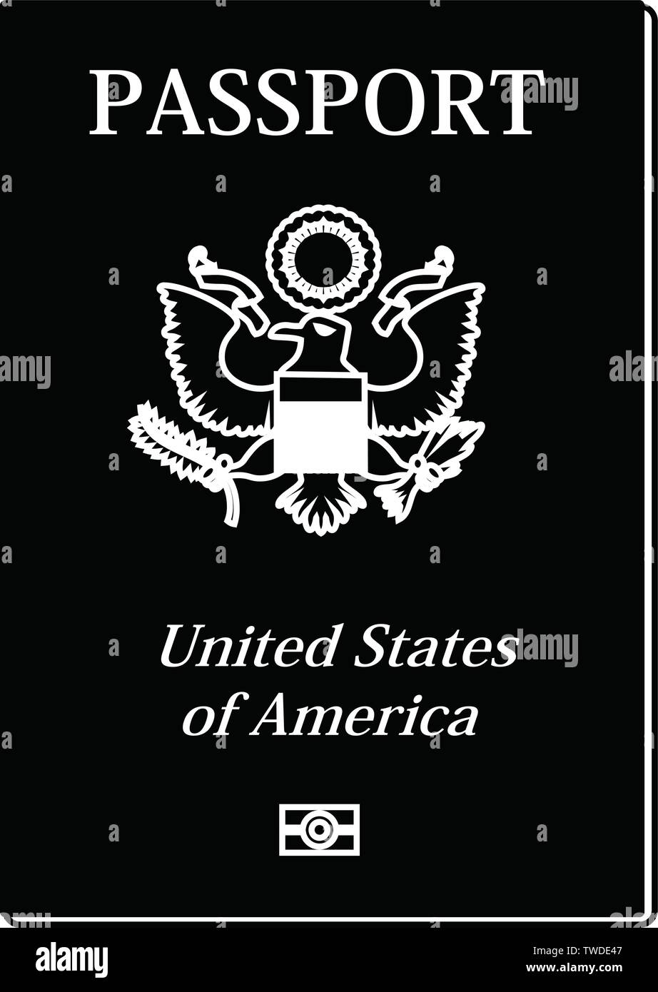 Dies ist die Abbildung eines amerikanischen Pass. Stock Vektor