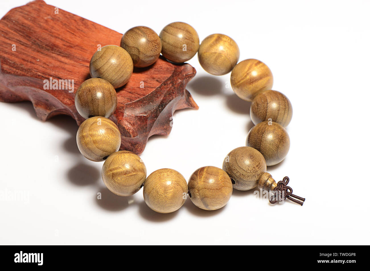 Gold Seide Namu Buddha Bead Armband Stockfoto