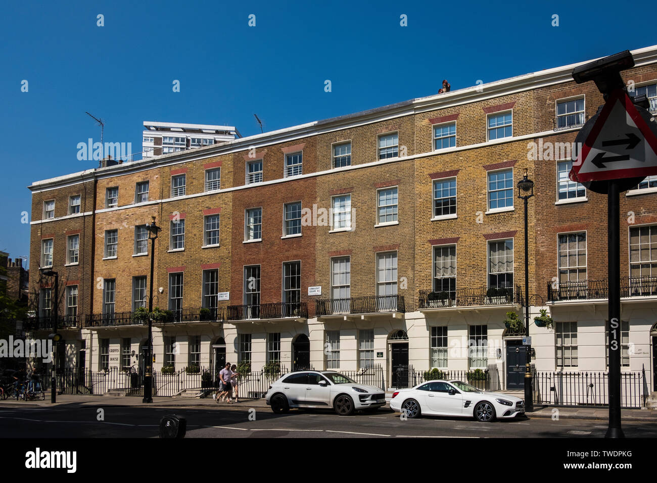 Das Hyde Park Estate, Wohnviertel in der Paddington Gegend, London, England, Großbritannien Stockfoto