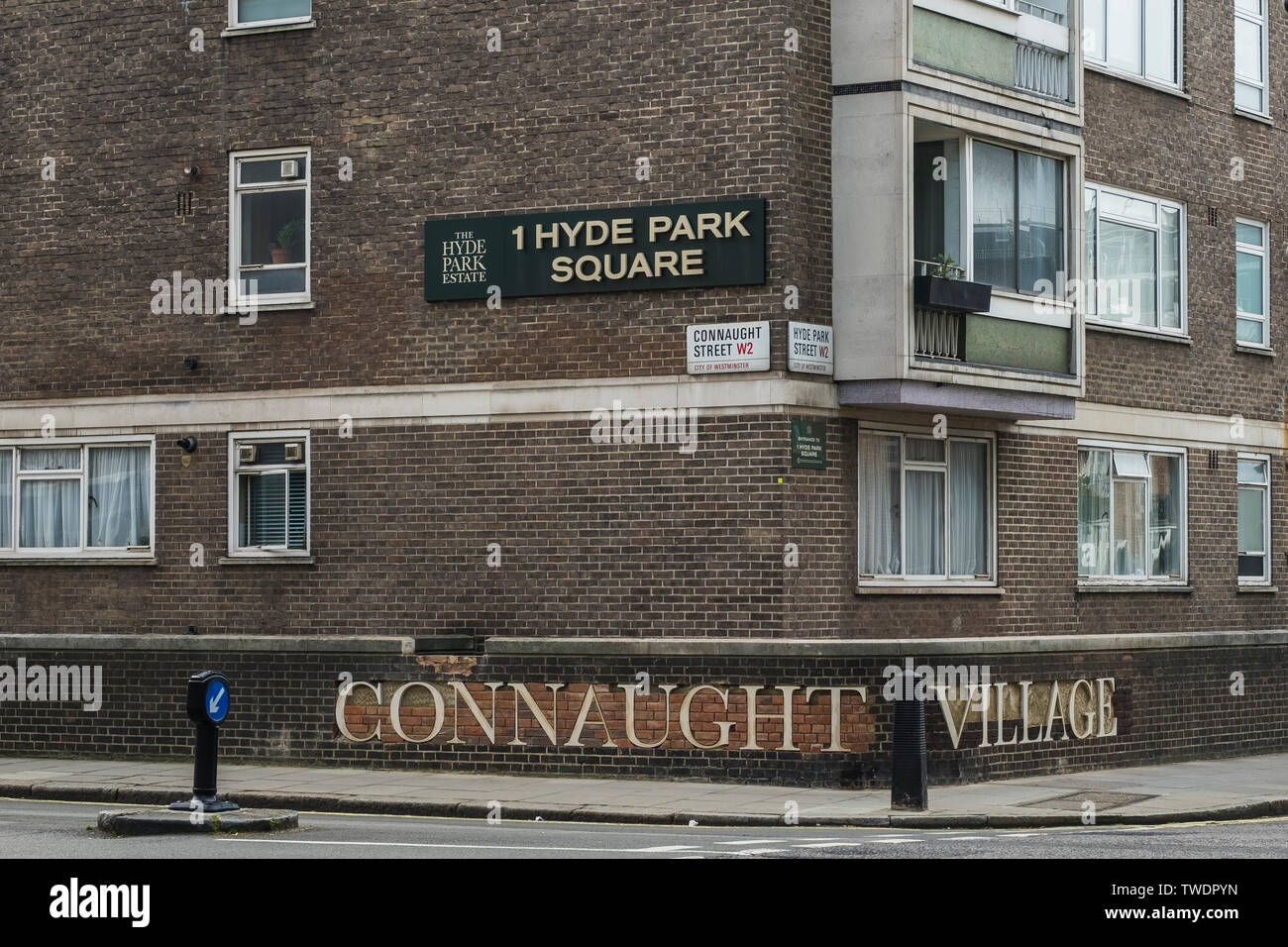 Das Hyde Park Estate, Wohnviertel in der Paddington Gegend, London, England, Großbritannien Stockfoto