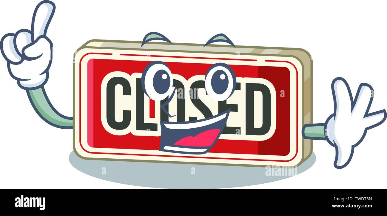 Finger colsed Zeichen Spielzeug auf dem Cartoon Stock Vektor