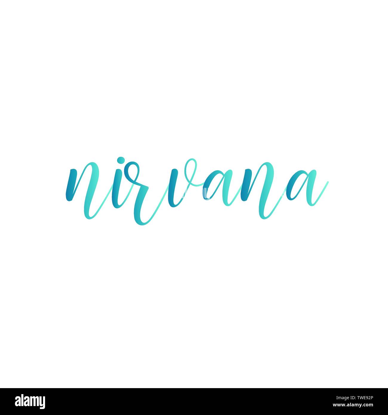 Nirvana bedeutet Erleuchtung und ist ein Wort, das mit Hinduismus und Buddhismus assoziiert wird Stock Vektor