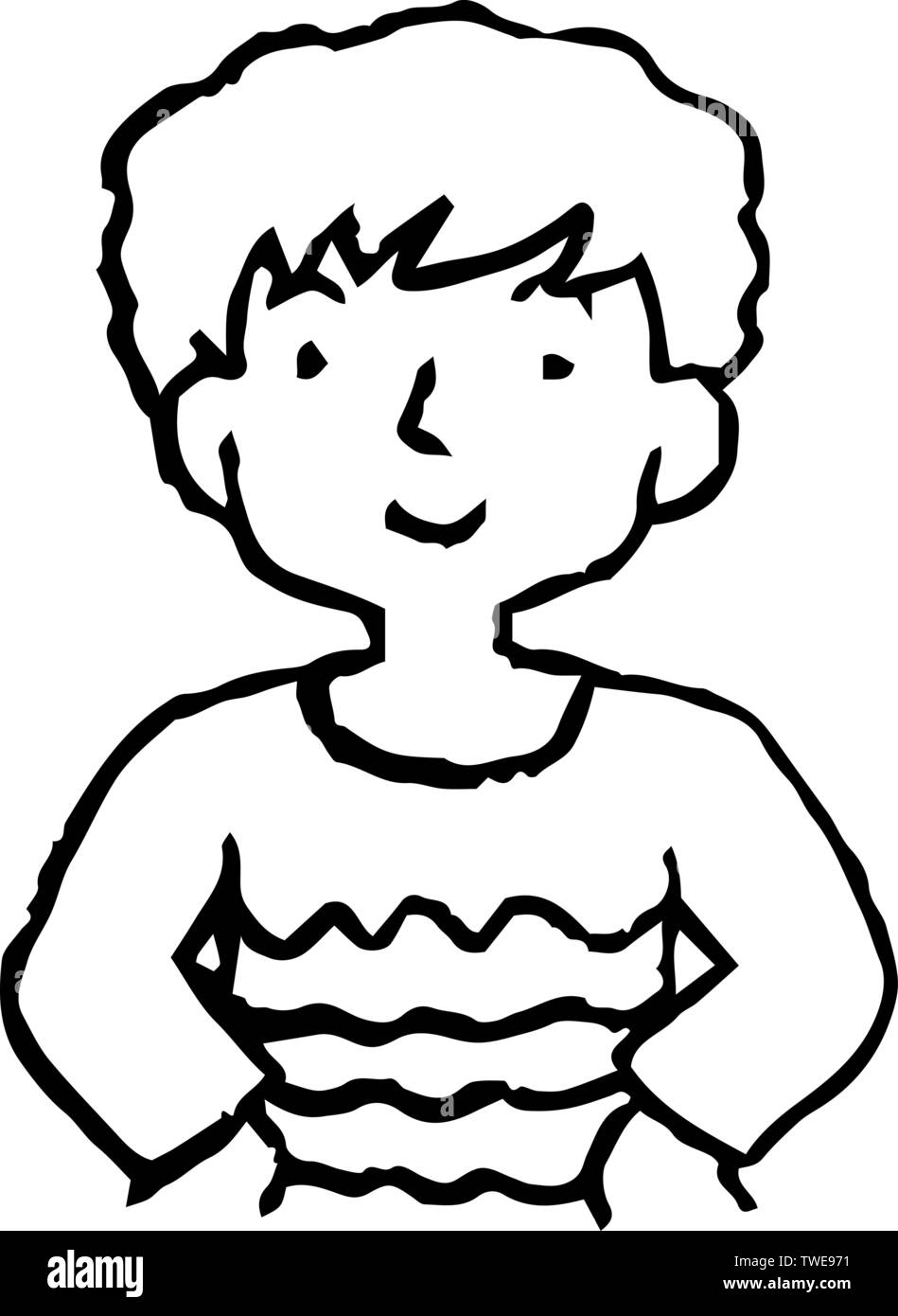 Dies ist ein anschauliches Beispiel für die Illustration der Männer unterschiedlichen Alters. Stock Vektor