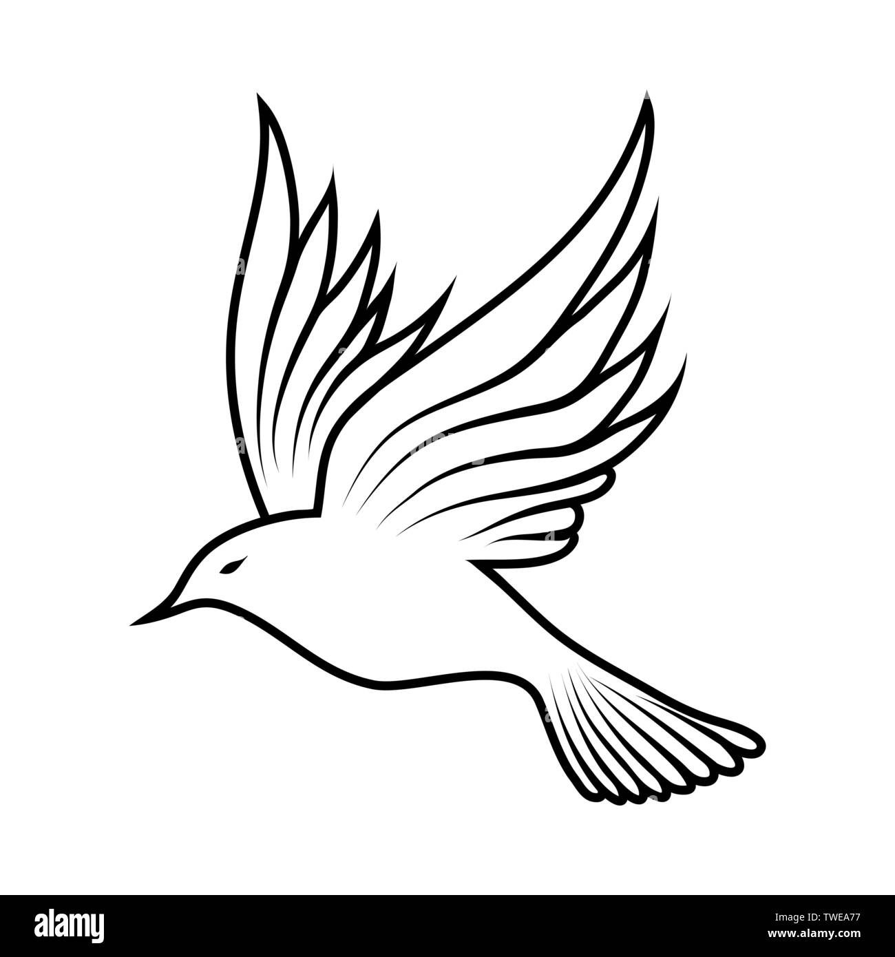 Skizze der Vogel. Grobentwurf. Vector Illustration. Stock Vektor